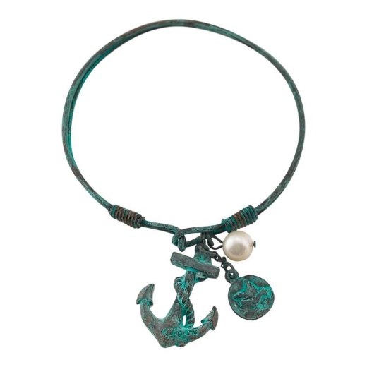 Brc-Copper Ox Anchor Bangle
