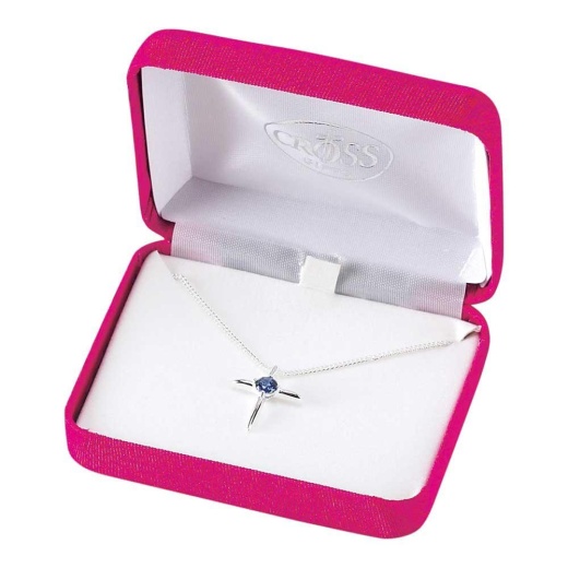 Nk-Sp Sept. Birthday Crs-18"Ch Necklace