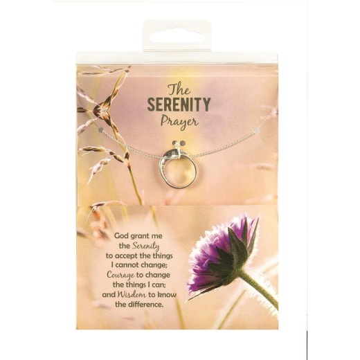 Serenity Prayer Mobius Ring Necklace