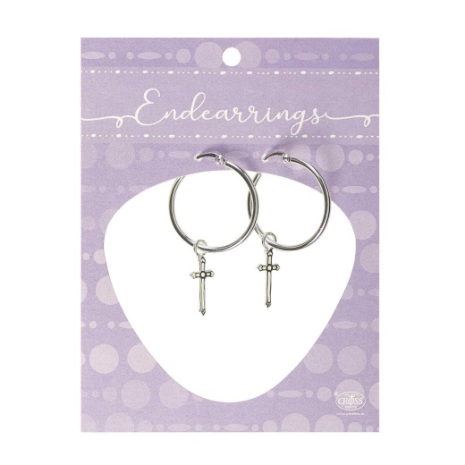 Earring with 1" Flare Cross Wire Close