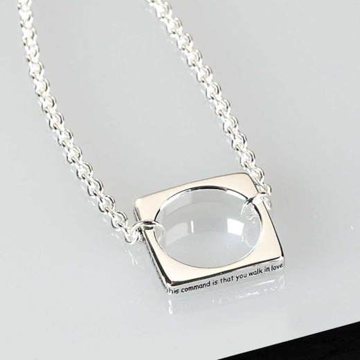 Silver Plate John 1:1-2 Rolo Chain Bracelet