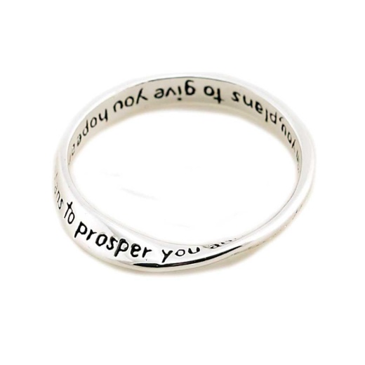 Rng-Sp Inspiring-Jer29:11 Sz10 Silver Plated InspiRing Size 10