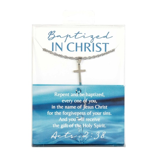Necklace Baptism Male Box Cross