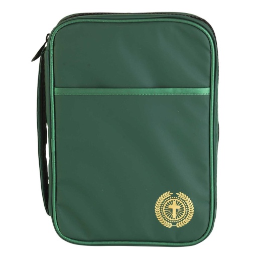 Large Print Bible Cover Green Cross
