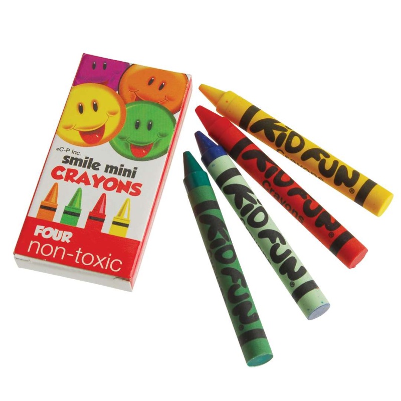 Mini Crayon Packs - 4 Assorted Colors