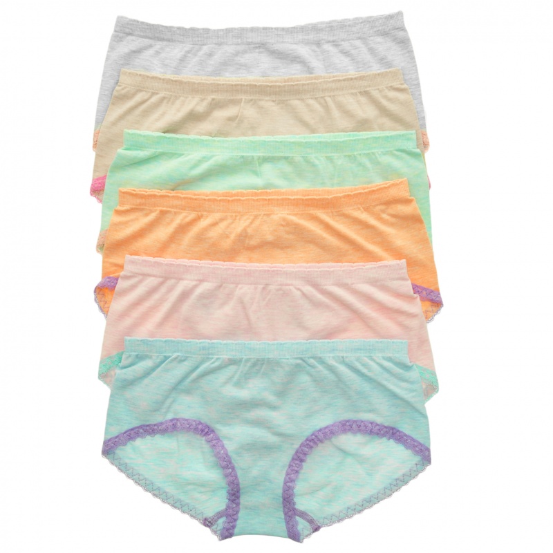 Seamless Bikini Panties - Lace Trim, Assorted, One Size