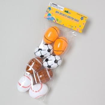 Sports Theme Easter Eggs - 8 Pack