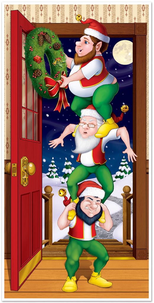 Christmas Elves Door Cover - 30" X 5'