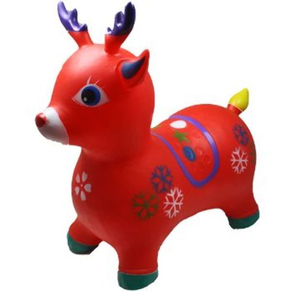 Inflatable Jumping Red Deer Toy Balloon With Music