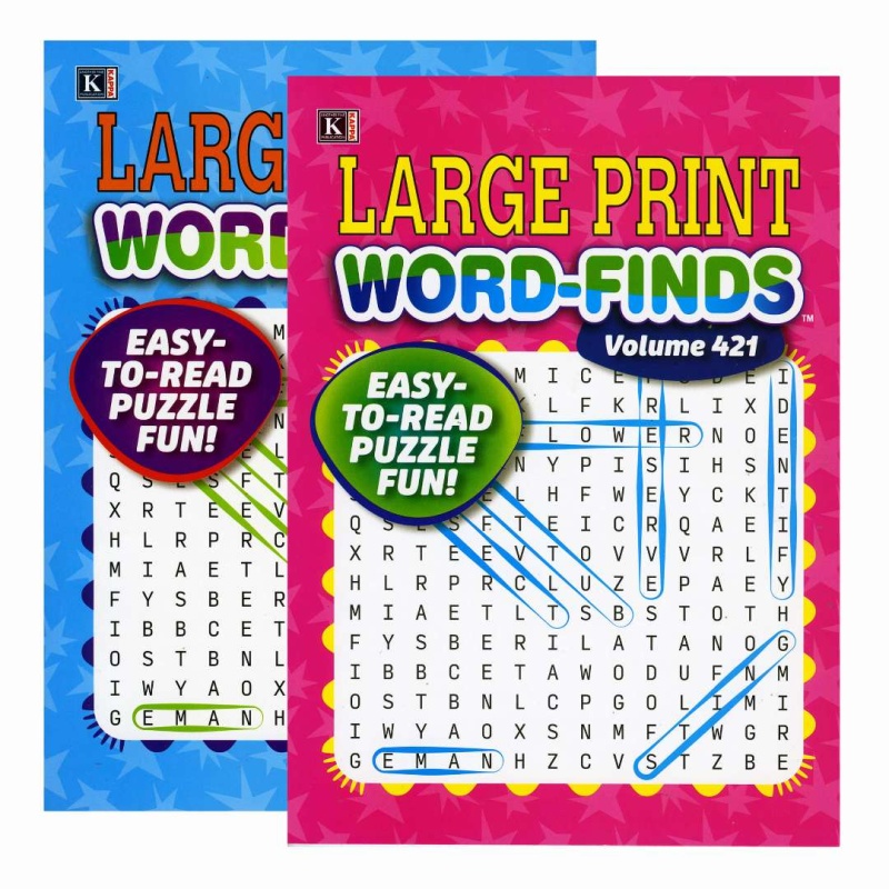 Large Print Word Finds - 2 Volumes