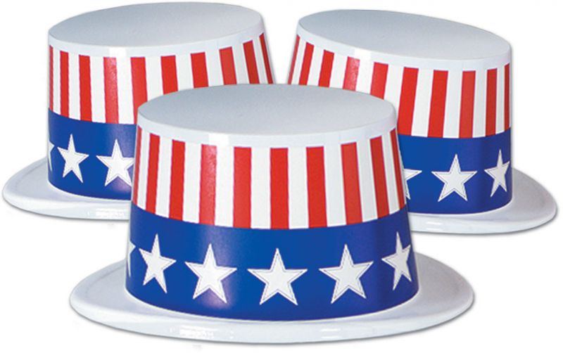 Plastic Topper With Patriotic Band