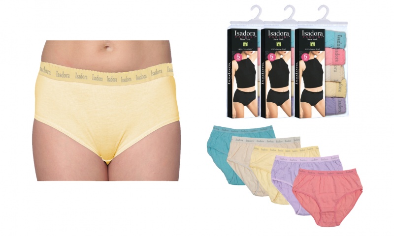 Women's Pastel Colored Panties - 5-Pack, Sizes 5-7