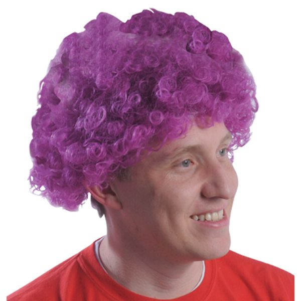 Purple Team Spirit Afro Wig