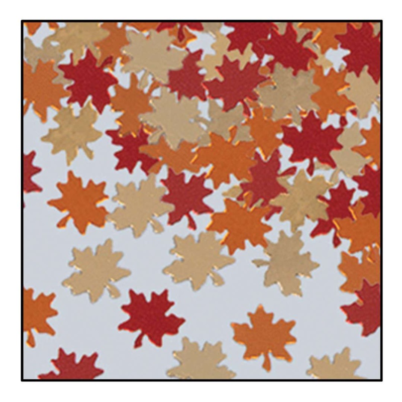 Fanci-Fetti Autumn Leaves - Metallic Colors, Fall-Themed, 1 Oz