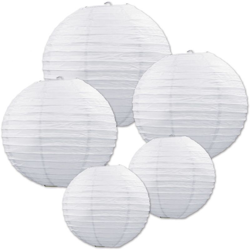 Paper Lantern Spheres - White, Assorted Size