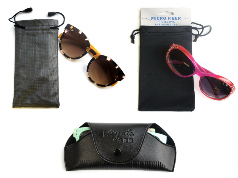 Glasses Soft Cases - Snap Shut Leather Cases