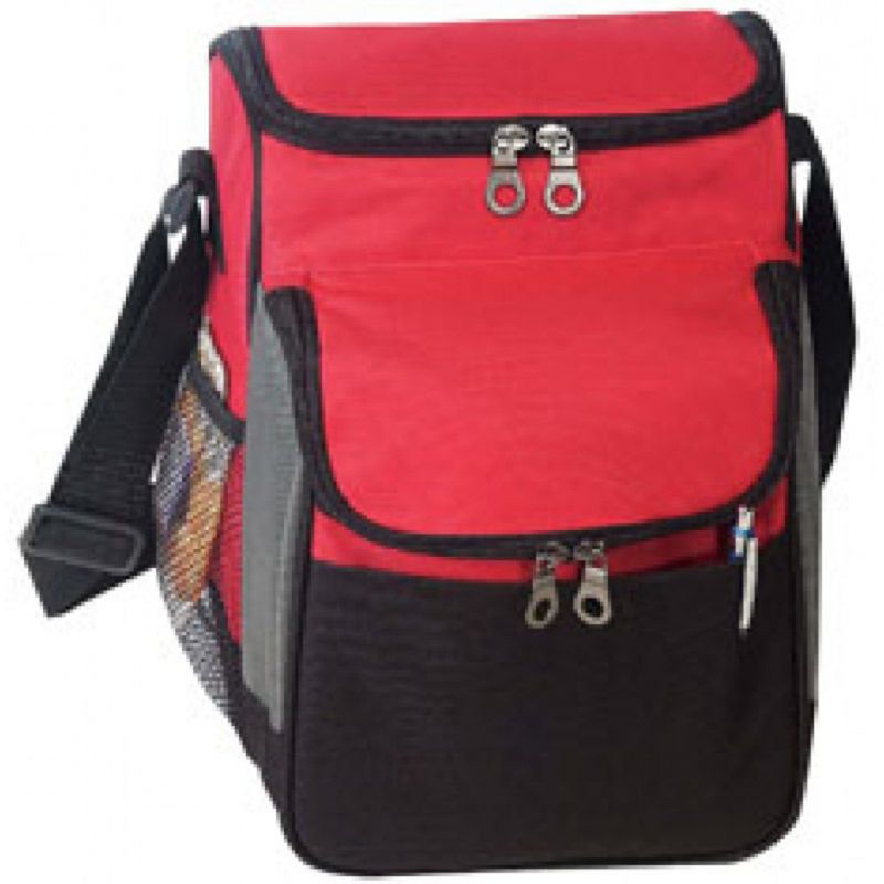 Deluxe Poly Cooler With Lunch Bag [Red/Black]