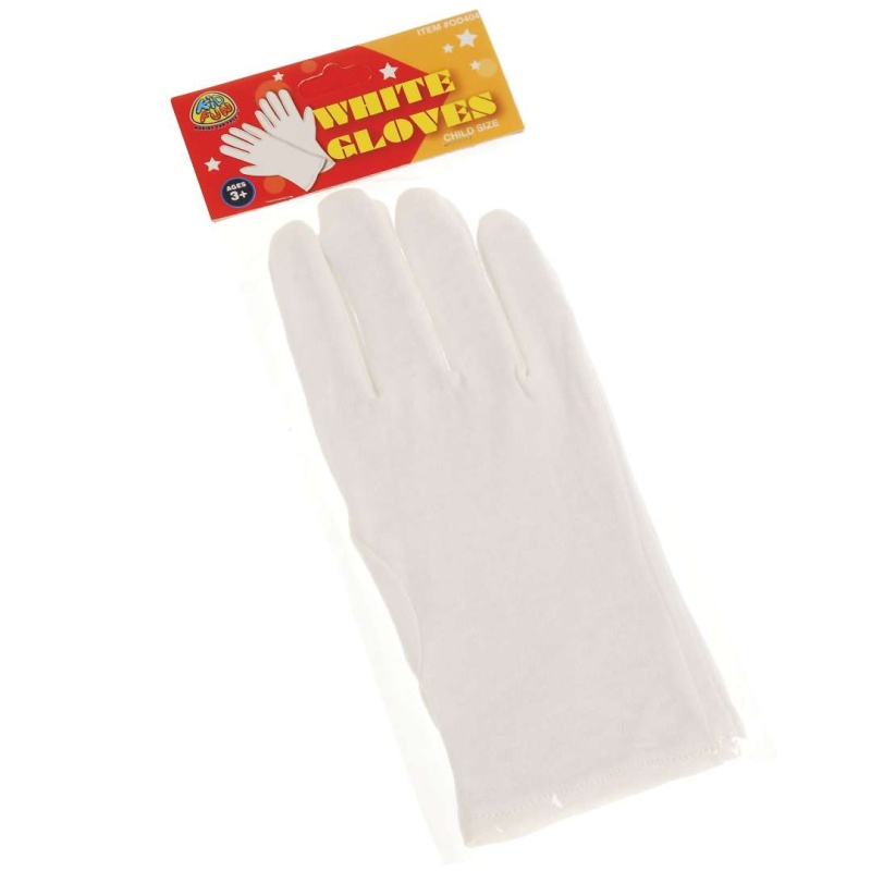 Child Size White Costume Gloves - Assorted Sizes