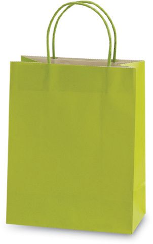 Lime Green Narrow Medium Gift Bag