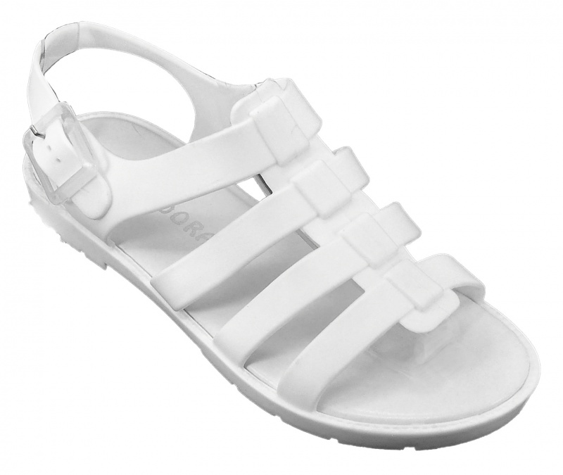 Women's Open Huarache Jelly Sandals - White