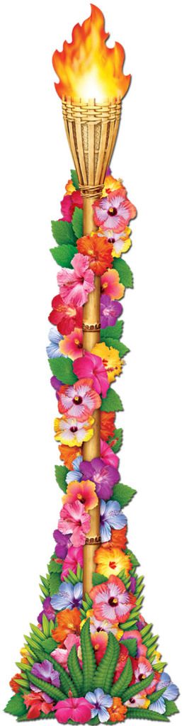 Jointed Floral Tiki Torch