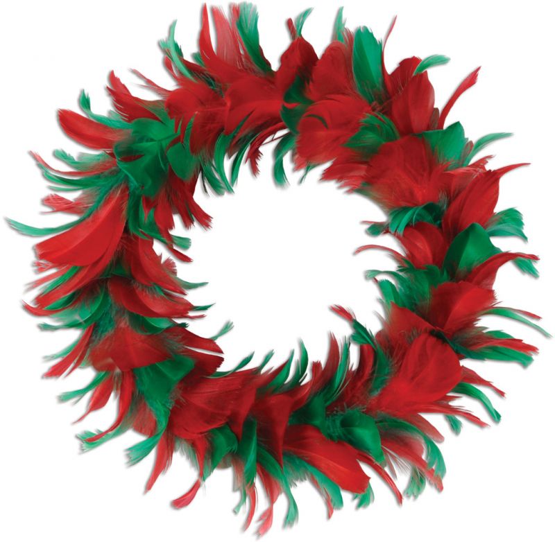 Feather Wreath - Red Green #Gr309