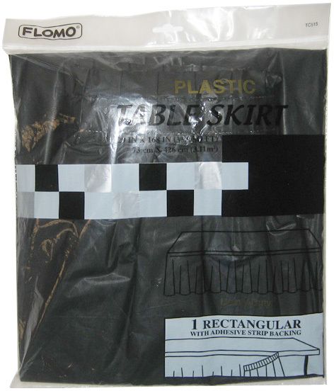Black Table Skirt