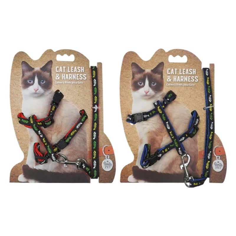 Cat Leash Harness Sets - Assorted
