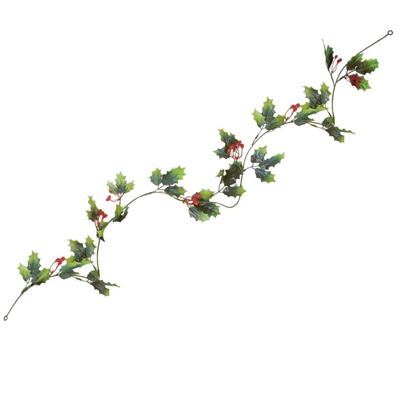 Holly Berry Garland - 6'