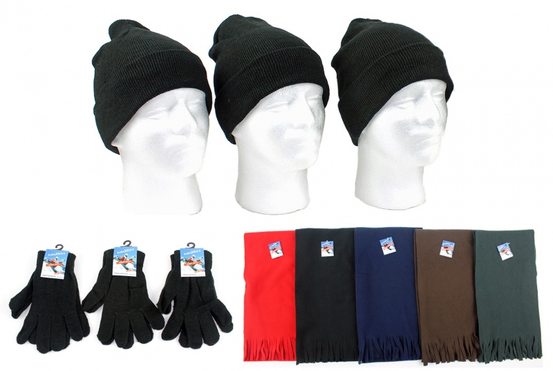 Winter Beanie Hats, Gloves Scarves - Solid Colors
