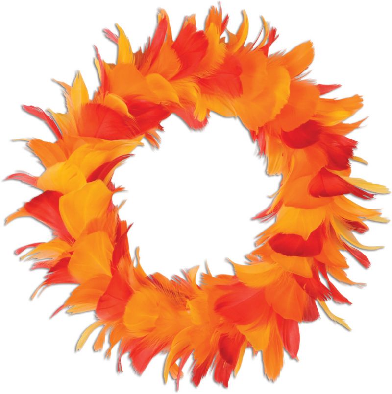 Feather Wreath - Golden-Yellow, Orange, Red #Rog20