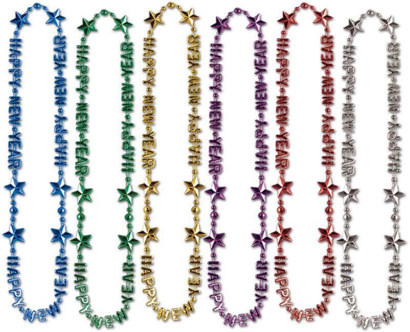 Happy New Year Beads-Of-Expression - Assorted Colors #I5950