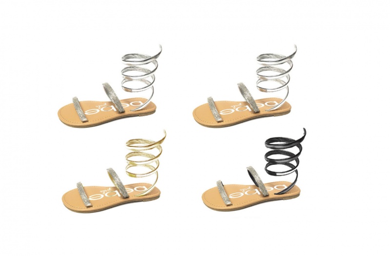 Girls' Coil Strap Sandals - Sizes 11-4, Assorted Colors