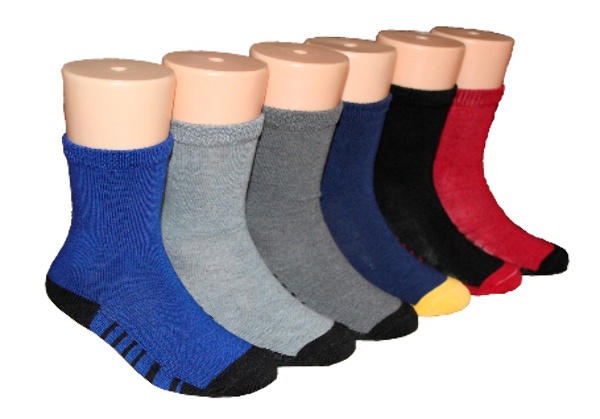 Toddler's Crew Socks - Solid - 3-Packs - Size 2-4