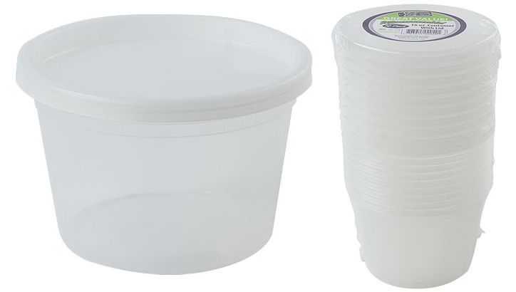 16 Oz. Deli Container With Lids 10-Packs - Nicole Home Collection