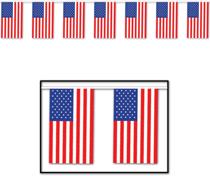 American Flag Pennant Banner