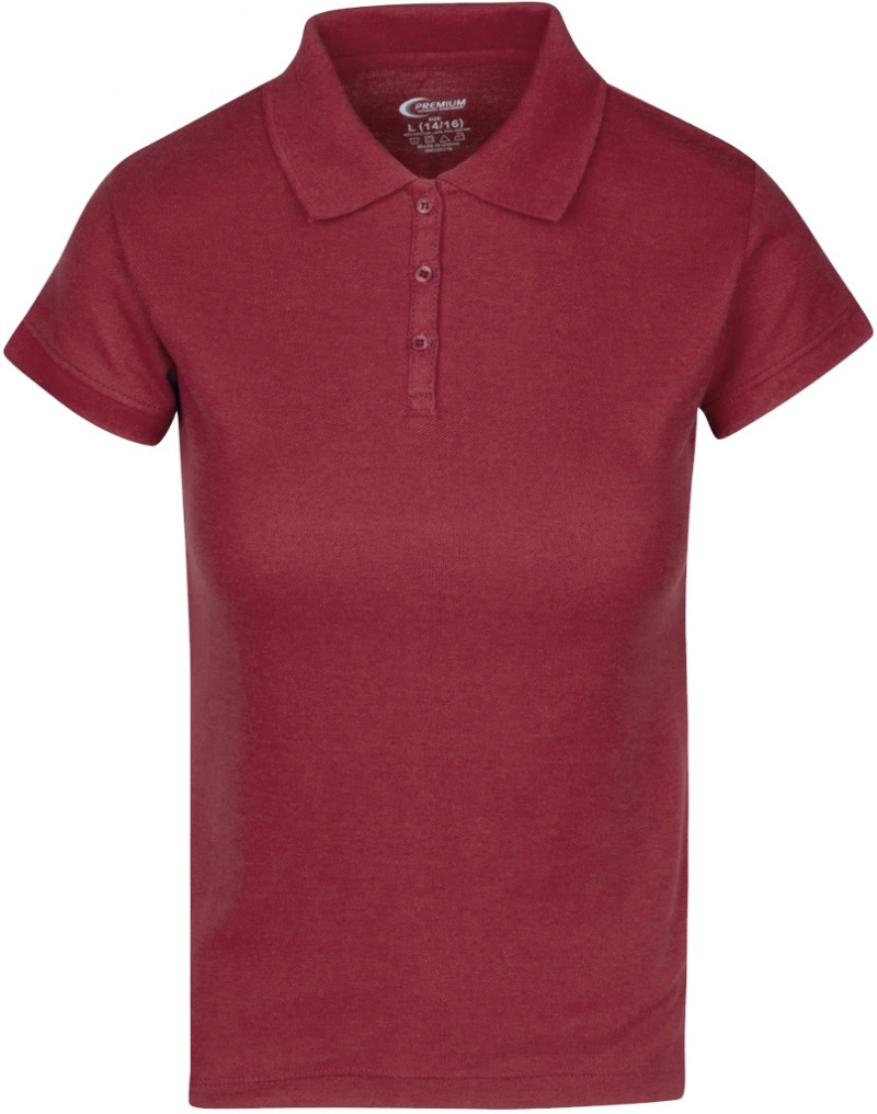 Premium Burgundy Juniors Polo Shirts - Size s