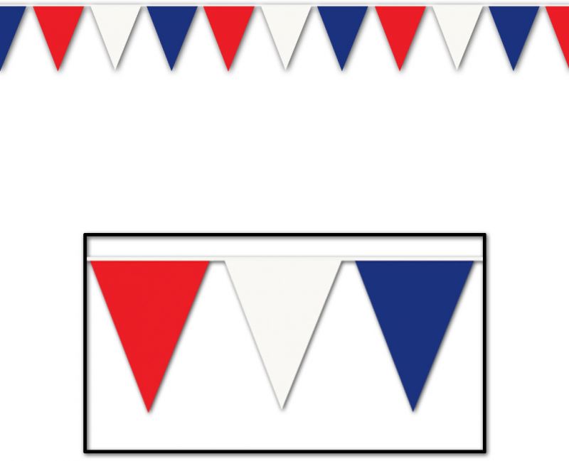 Red, White Blue Pennant Banner - All-Weather #Bwr207
