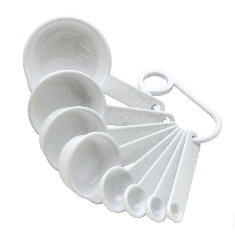 Measuring Cups/Spoon Sets - 8 Pieces, White