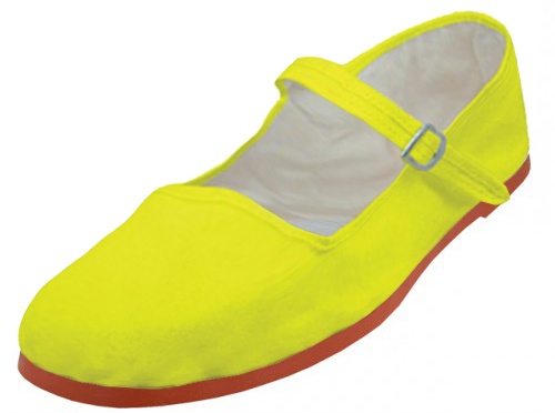 Women's Yellow Color Mary Janes Shoes (36 Pairs)