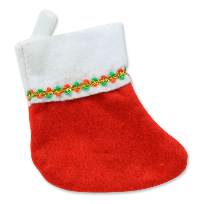 Mini Christmas Stockings - Red, 6 Pack, 6"