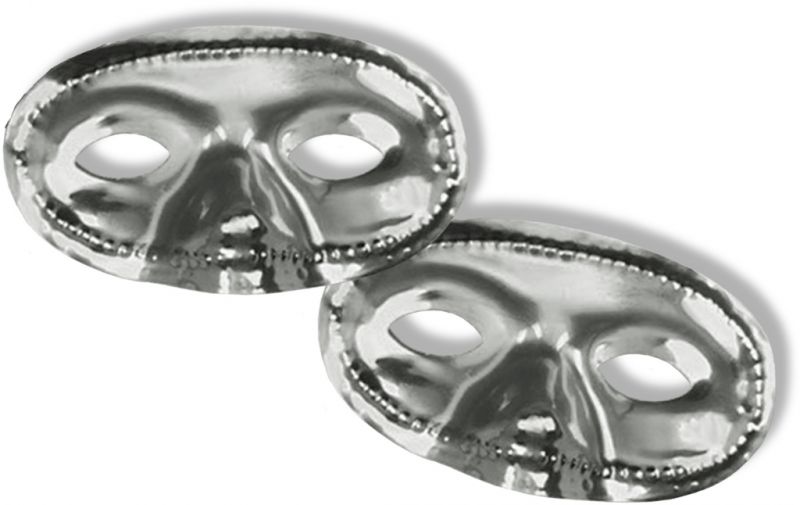 Metallic Half Mask - Silver