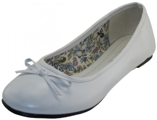 Women's White Color Ballerina Shoe (Size 6-11)
