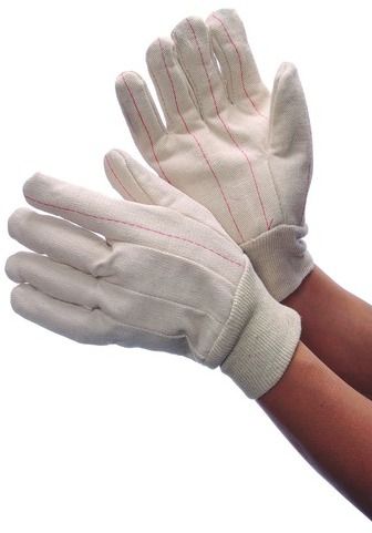 Double Palm Canvas Hot Mill Gloves With Red Wrist