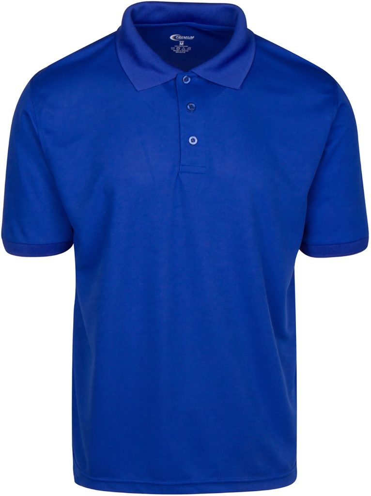 Men's Dri-Fit Polo Shirt - Royal Blue, 2 x