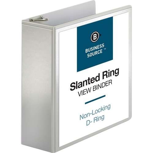 4" 3-Ring Binders - White, D Rings, View Covers