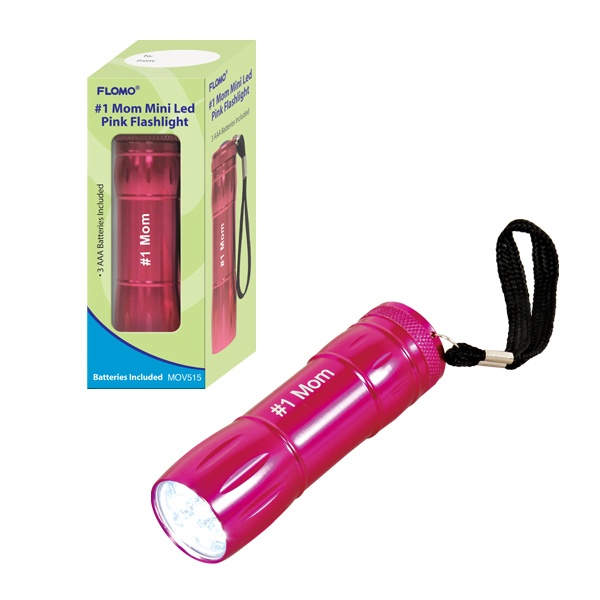 #1 Mom Mini Flashlights - Pink