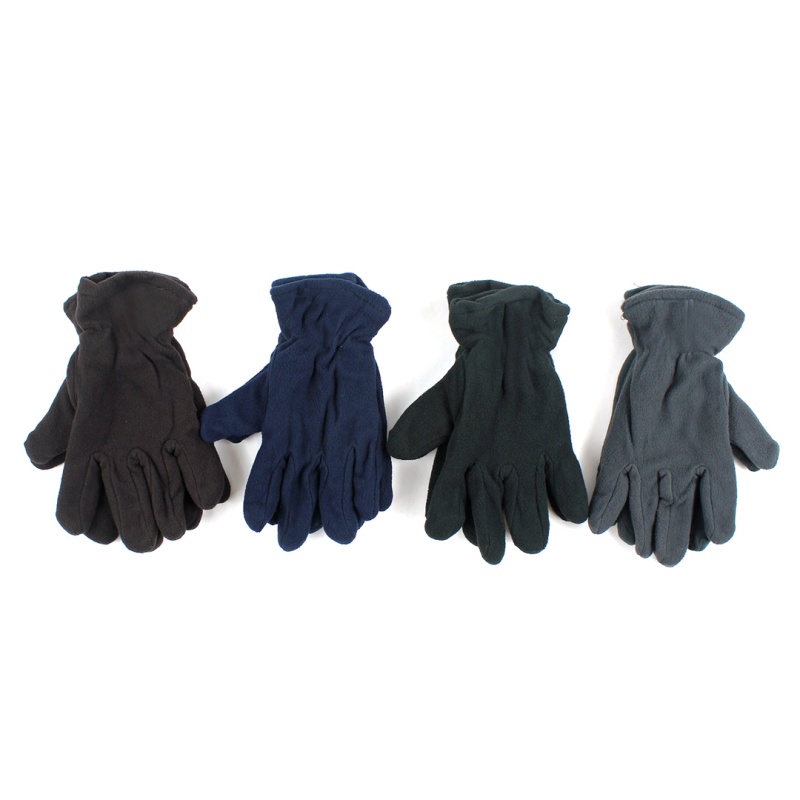 Men's Winter Gloves - Fleece, Assorted Colors