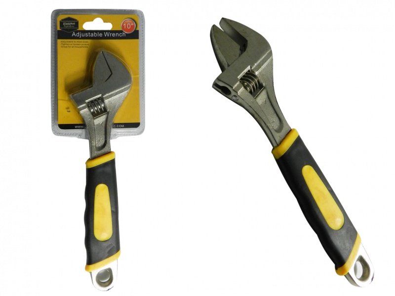 Adjustable Wrench - Plastic/Metal, 10"