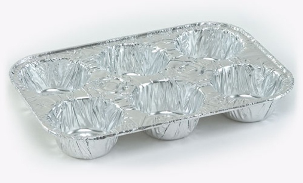 Aluminum Muffin Pan - 6 Cavity - Nicole Home Collection